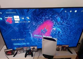 Konsola Playstation 5 z napędem, CFI 1216A, pad + 6 super gier!