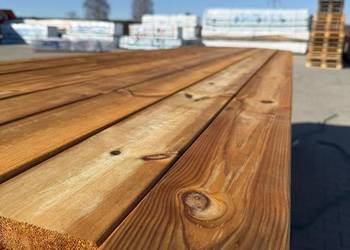 Deska tarasowa sosnowa impregnowana ciśnieniowo ryflowana gładka 28X120mm