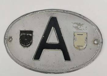 Emblemat znak tabliczka wyróżnik owalny rejestracji pojazdu Austria