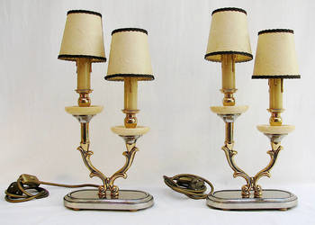 ~* 2 Lampki  * GLAMOUR * inox mosiądz onyx  *~