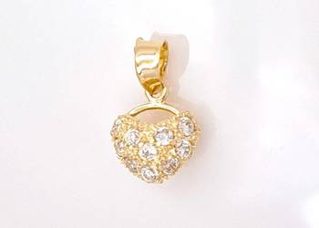 WYPRZEDAŻ !-25% Wisiorek Złoty 585 Serce z kamieniami Z-1104 WYPRZEDAŻ !-25% Wisiorek Złoty 585 Serce z kamieniami Z-1104