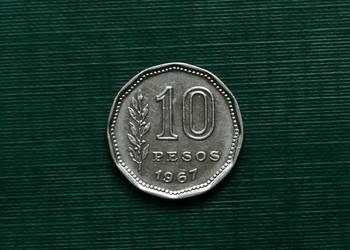 ARGENTYNA  - 10 peso, 1967r