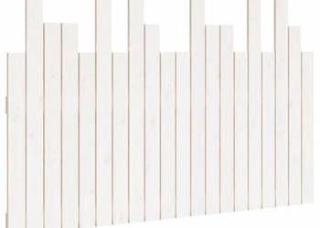 Wezgłowie łóżka białe 1275x3x80 cm lite drewno sosnowe WM-824789