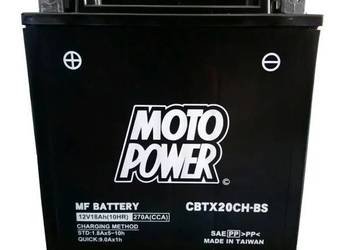 Akumulator motocyklowy CBTX20CH-BS YTX20CH-BS 12V Motopower