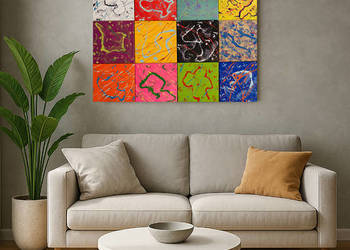 Artystyczna Instalacja Fuzja koloru .