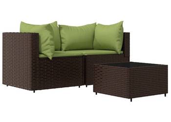 vidaXL 3-cz. zestaw wypoczynkowy do ogrodu(SKU:319827)