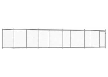 vidaXL Klatka dla psa, z drzwiami, szara, 8x2x1,5 m, stal(SKU:3209580)