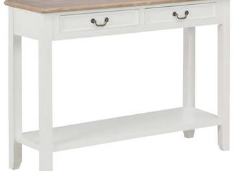 Stolik konsola biały 110 x 35 x 80 cm drewniany WM-249901