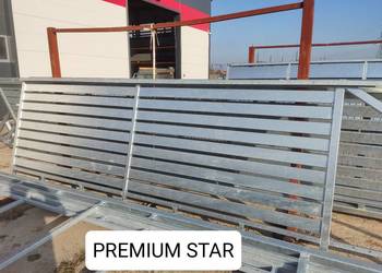 Brama przesuwna palisadowa 4mx1,42m PREMIUM STAR,ocynk, 5m, 6m, 6,7,m,7,5m