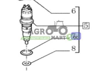 R131051 SPRYSKIWACZ PODKŁADKA WTRYSKIWACZA JD