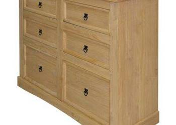 Komoda z sosny, meksykański styl Corona, 110x43x81 cm(243731)