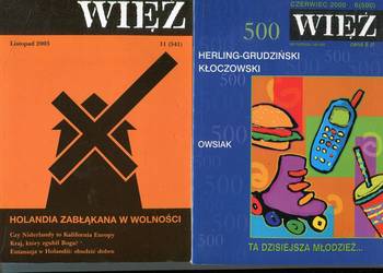 Więź miesięcznik 2000 nr 6(500) + 2003 nr 11(541)