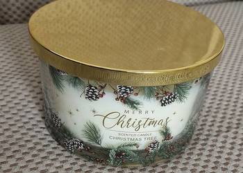 świeczka w szkle duża Boże Narodzenia Swiąteczna zapach christmas tree