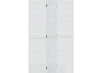 Parawan pokojowy 3-panelowy biały lite drewno paulowni WM-358784