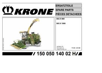 Krone BigX 1000 BigX 800 sieczkarnia katalog części