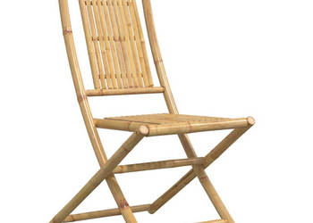 Składane krzesła ogrodowe 4 szt. 46x66x99 cm bambusowe WM-3278511