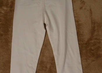 białe legginsy dziewczęce rozmiar 140 cm