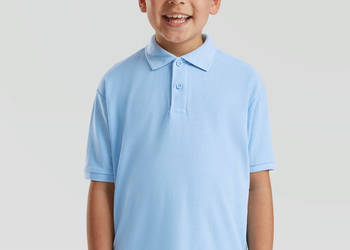 Dziecięca koszulka polo błękitna Fruit Of The Loom