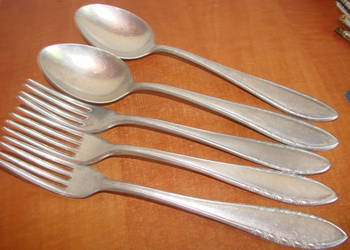 STOJADŁA-ALUMINIUM widelec, łyżka PRL