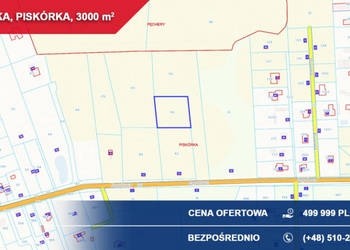 Działka budowlana 3000 m² PRZY LESIE – Piskórka, gm. Prażmów
