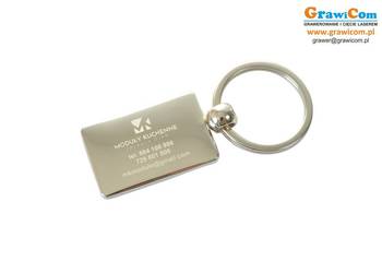 Brelok metalowy jednostronny grawer 50 szt.