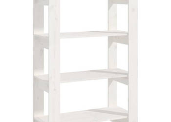 Regał na książki/przegroda biały 80x35x125 cm sosnowy WM-813905