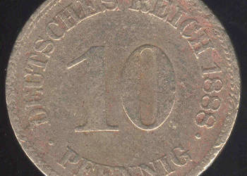 Niemcy 10 pfennig 1888