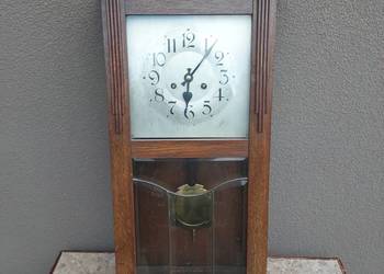 Stary zegar ścienny gabinetowy PHS przedwojenny sprawny film gongu F014