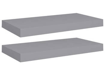 Półki ścienne 2 szt. szare 50x23x38 cm MDF WM-323851