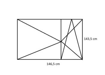 Okno PCV 146,5 x 143,5 używane