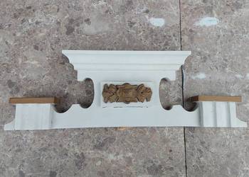 nr30 biała korona starego zegara szafki lustra itp szer 34,5 wys 11cm