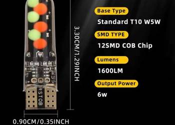 Żarówki LED w5w 2 sztuki+ pilot