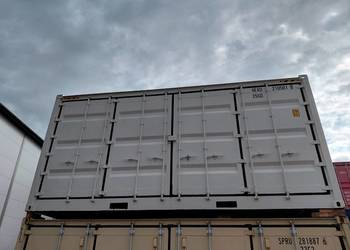 Kontener morski 20" typu open side - biały