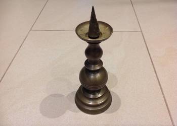 STARY Świecznik Mosiężny