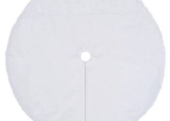 Osłona pod choinkę biała 122 cm sztuczne futro WM-330270
