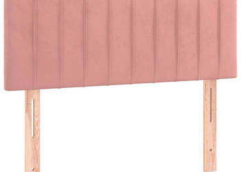 Zagłówek do łóżka z LED różowy 80x5x78/88 cm aksamit WM-3121885