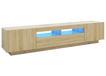 Szafka TV z oświetleniem LED dąb sonoma 200x35x40 cm WM-3081909