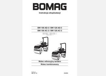 BOMAG BW120AD-3 BW120AD-3 BW100AC-3 BW120AC-3 instrukcja DTR