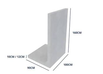 Mur Ogrodzeniowy 160cmx100cm Beton Architektoniczny