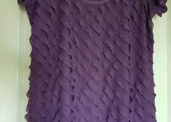 xl Dorothy Perkins bluzka koszulka falbanki wrzosowa żorżeta