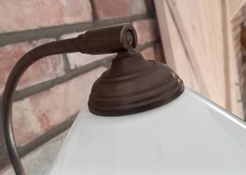 Kinkiet ścienny metalowy mosiężny ze szklanym kloszem Lampka nocna (673)