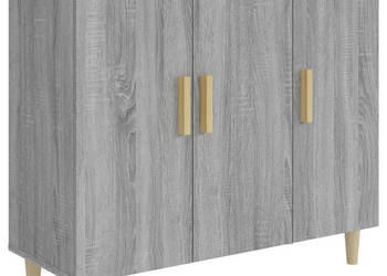Szafka szary dąb sonoma 90x34x80 cm materiał drewnopochodny WM-817460