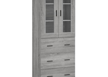Witrynka szary dąb sonoma 695x34x180cm materiał drewnopochodny WM-3198423