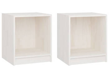 Szafki nocne 2 szt. białe 355x335x415 cm drewno sosnowe WM-809922