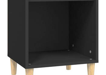 Szafka nocna czarny 40x35x50 cm materiał drewnopochodny WM-821860