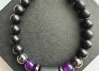 Bransoletka męska z kamieni naturalnych znak zodiaku