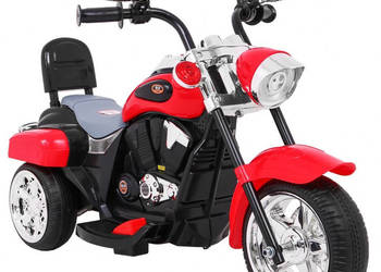 Autko motor motorek CHOPPER NIGHBIKE na akumulator trójkołowy dzieci red
