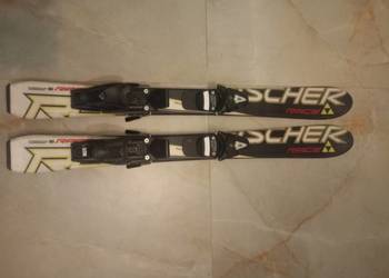 Narty dziecięce Fischer 90 + buty narciarskie NORDICA rozm. 195-205 mm.
