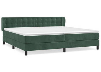 Łóżko kontynentalne z materacem zielone aksamit 200x200 cm WM-3127754