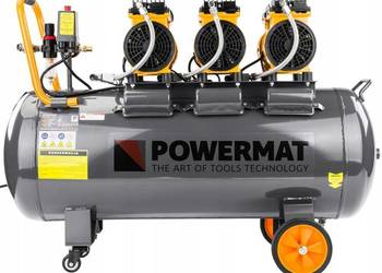 KOMPRESOR BEZOLEJOWY 100L SPRĘŻARKA 8 BAR 580l/min 230V CICHY 79dB 4,1KM